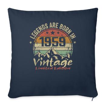 Les Légendes Sont Nées En 1959 - 1959 - Housse de coussin décorative 45 x 45 cm - bleu marine - Devant