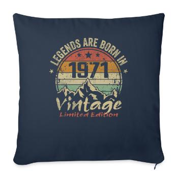 The legends were born in 1971 - 1971 - Sofa pillowcase 17,3'' x 17,3'' (45 x 45 cm) - navy - Front