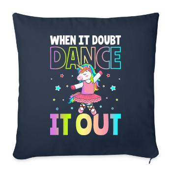 Ballet Ballerina - Sofa pillowcase 17,3'' x 17,3'' (45 x 45 cm) - navy - Front