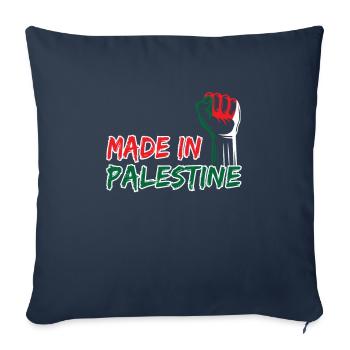 Made in Palestine - Sofa pillowcase 17,3'' x 17,3'' (45 x 45 cm) - navy - Front