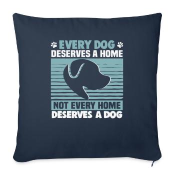 Dog Rescue Designs for Animal Rights Activists - Sofa pillowcase 17,3'' x 17,3'' (45 x 45 cm) - navy - Front