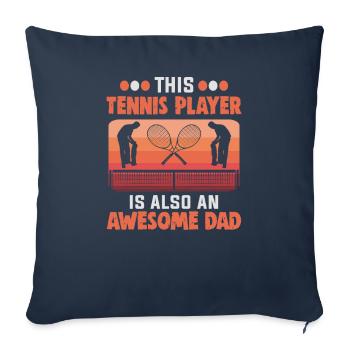 Tennis Player Father's Day Tennis Instructor - Sofa pillowcase 17,3'' x 17,3'' (45 x 45 cm) - navy - Front