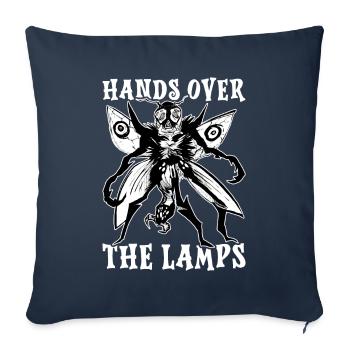 Drôle de Mothman Cryptid Cryptozoologie - Housse de coussin décorative 45 x 45 cm - bleu marine - Devant