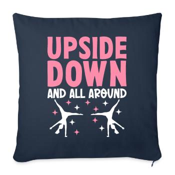 Gymnastique de la roue de charrette Cheerleading - Housse de coussin décorative 45 x 45 cm - bleu marine - Devant