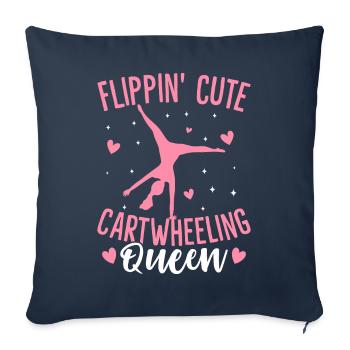 Cartwheel Gymnastics - Sofa pillowcase 17,3'' x 17,3'' (45 x 45 cm) - navy - Front