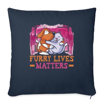 Dog Rescue Designs for Animal Rights Activists - Sofa pillowcase 17,3'' x 17,3'' (45 x 45 cm) - navy - Front