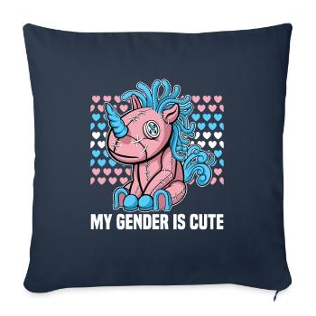 Journée de la fierté transgenre bisexell LGBT - Housse de coussin décorative 45 x 45 cm - bleu marine - Devant