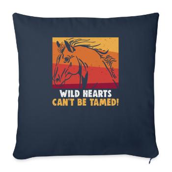 Equestrian and equestrian design for horse lovers - Sofa pillowcase 17,3'' x 17,3'' (45 x 45 cm) - navy - Front