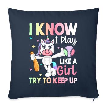 Basketball Girl Basketball Player - Sofa pillowcase 17,3'' x 17,3'' (45 x 45 cm) - navy - Front