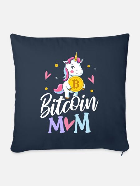 BTC Kryptowährung Krypto Hodl - Sofakissenbezug 45 x 45 cm - Navy