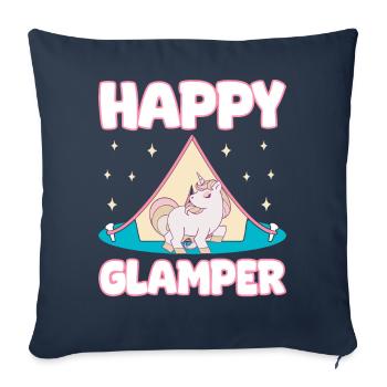 Glamping Motorhome Camping - Sofa pillowcase 17,3'' x 17,3'' (45 x 45 cm) - navy - Front