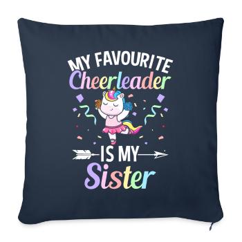 Cheerleading Cheer - Housse de coussin décorative 45 x 45 cm - bleu marine - Devant