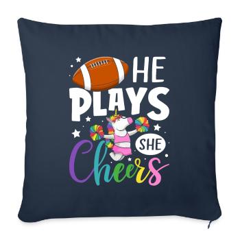Joueur drôle Pom-pom girl pom-pom girl - Housse de coussin décorative 45 x 45 cm - bleu marine - Devant