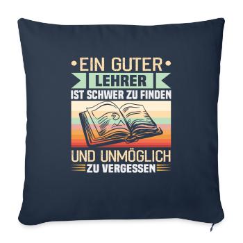 Meilleure idée de cadeau de pension pour les enseignants Étudiant - Housse de coussin décorative 45 x 45 cm - bleu marine - Devant