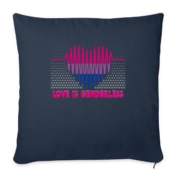 Journée de la fierté transgenre bisexell LGBT - Housse de coussin décorative 45 x 45 cm - bleu marine - Devant