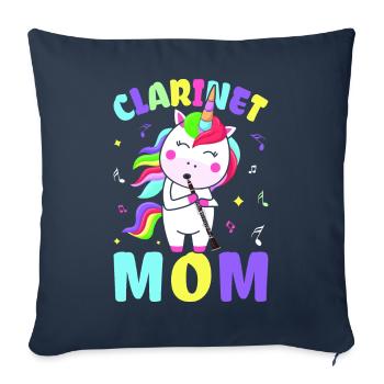 Clarinettiste Clarinettiste - Housse de coussin décorative 45 x 45 cm - bleu marine - Devant