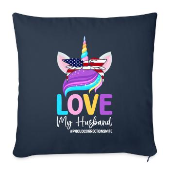 Geôlier - Housse de coussin décorative 45 x 45 cm - bleu marine - Devant