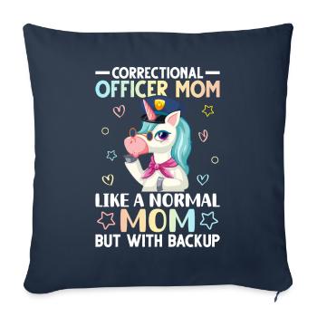 Female Law Enforcement Agencies - Sofa pillowcase 17,3'' x 17,3'' (45 x 45 cm) - navy - Front