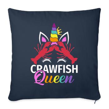 Cuisson du homard aux écrevisses - Housse de coussin décorative 45 x 45 cm - bleu marine - Devant