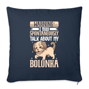 Bolonka Zwetna Lovers - Sofa pillowcase 17,3'' x 17,3'' (45 x 45 cm) - navy - Front