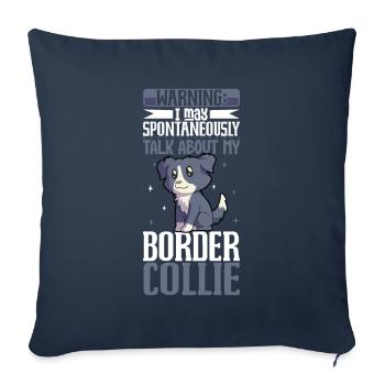 Border Collie Lover - Sofa pillowcase 17,3'' x 17,3'' (45 x 45 cm) - navy - Front