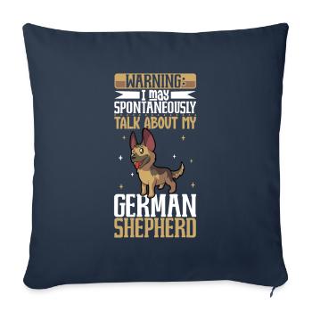 German Shepherd Lover - Sofa pillowcase 17,3'' x 17,3'' (45 x 45 cm) - navy - Front