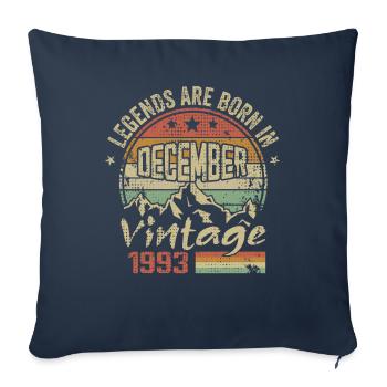 Légendes Sont Nés En Décembre 1993 - 1993 Décembre - Housse de coussin décorative 45 x 45 cm - bleu marine - Devant
