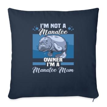 Cold Nose Warm Heart Manatee mollige Seekuh - Sofakissenbezug 45 x 45 cm - Navy - Vorne