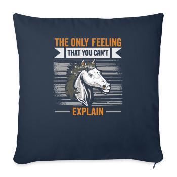 Equestrian and equestrian design for horse lovers - Sofa pillowcase 17,3'' x 17,3'' (45 x 45 cm) - navy - Front