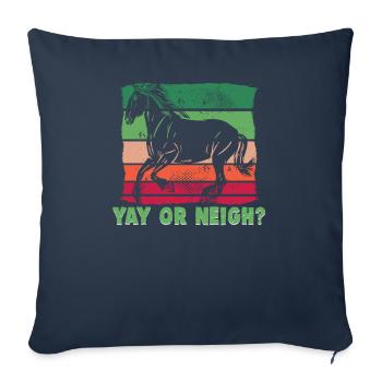 Equestrian and equestrian design for horse lovers - Sofa pillowcase 17,3'' x 17,3'' (45 x 45 cm) - navy - Front