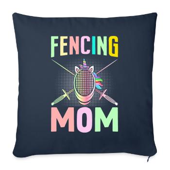 Fencer Foil Saber Girl - Sofa pillowcase 17,3'' x 17,3'' (45 x 45 cm) - navy - Front