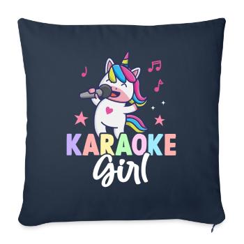 Singing Music Lovers Singers - Sofa pillowcase 17,3'' x 17,3'' (45 x 45 cm) - navy - Front