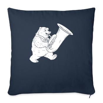 Fanfare Procession Tuba - Sofa pillowcase 17,3'' x 17,3'' (45 x 45 cm) - navy - Front