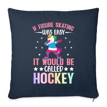 Figure skater Ice Skating - Sofa pillowcase 17,3'' x 17,3'' (45 x 45 cm) - navy - Front