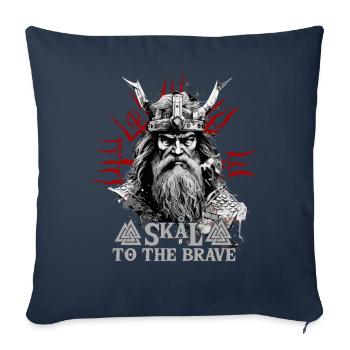 Skal to the brave Viking culture - Sofa pillowcase 17,3'' x 17,3'' (45 x 45 cm) - navy - Front