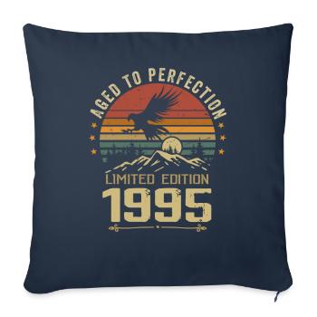 1995 Original Vintage Retro 1995 Anniversary - Sofa pillowcase 17,3'' x 17,3'' (45 x 45 cm) - navy - Front