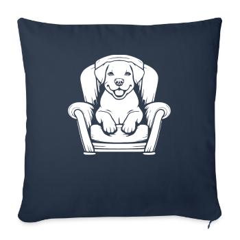 Dog Four-legged Friend Cute - Sofa pillowcase 17,3'' x 17,3'' (45 x 45 cm) - navy - Front