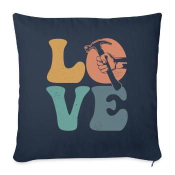 Carpenter Woodworking Woodworker Joinery - Sofa pillowcase 17,3'' x 17,3'' (45 x 45 cm) - navy - Front
