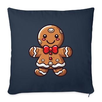 Christmas Gingerbread Baking Biscuit - Sofa pillowcase 17,3'' x 17,3'' (45 x 45 cm) - navy - Front