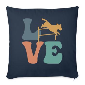 Dog Agility Dog Trainer - Sofa pillowcase 17,3'' x 17,3'' (45 x 45 cm) - navy - Front