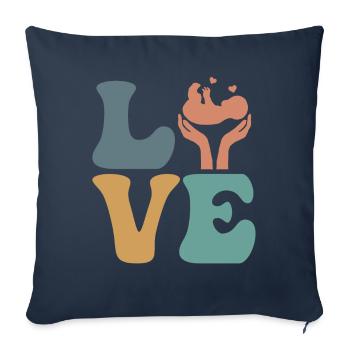 Doula Obstetrician Midwife Student - Sofa pillowcase 17,3'' x 17,3'' (45 x 45 cm) - navy - Front