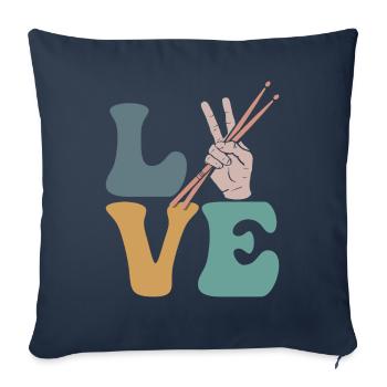 Drummers Drums Drums - Sofa pillowcase 17,3'' x 17,3'' (45 x 45 cm) - navy - Front