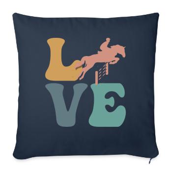 Equestrian Horse Riding Horse Lovers - Sofa pillowcase 17,3'' x 17,3'' (45 x 45 cm) - navy - Front