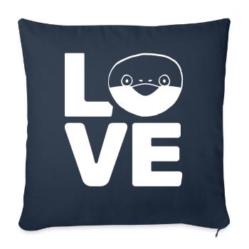 Drôle de poisson Sacabambaspi Meme - Housse de coussin décorative 45 x 45 cm - bleu marine - Devant