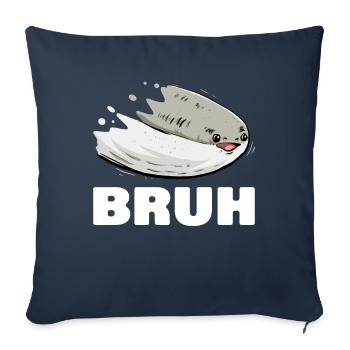 Drôle de poisson Sacabambaspi Meme - Housse de coussin décorative 45 x 45 cm - bleu marine - Devant