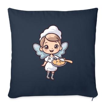 Backfee Fairy Baking Cooking - Sofa pillowcase 17,3'' x 17,3'' (45 x 45 cm) - navy - Front