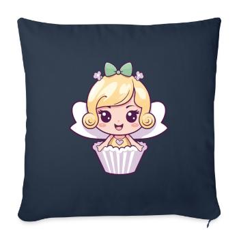 Backfee Fairy Baking Cake - Sofa pillowcase 17,3'' x 17,3'' (45 x 45 cm) - navy - Front