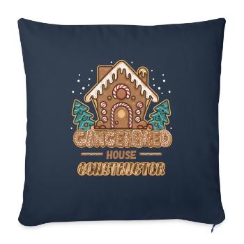 Lebkuchen Haus Konstrukteur Hersteller Geschenk - Sofakissenbezug 45 x 45 cm - Navy - Vorne