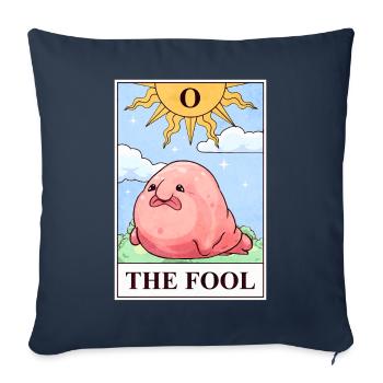Blobfish Tarotkarte - Sofakissenbezug 45 x 45 cm - Navy - Vorne