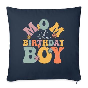 Groovy Birthday Mom - Sofa pillowcase 17,3'' x 17,3'' (45 x 45 cm) - navy - Front